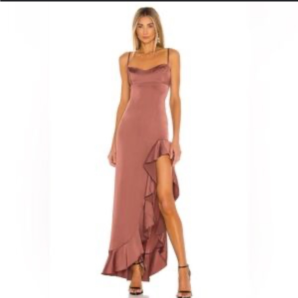 Nookie High-Low Dress in Mauve